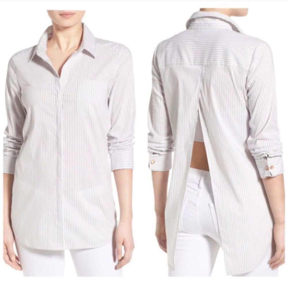 Chelsea 28-Olivia Palermo Open Back Button Down‎ XS